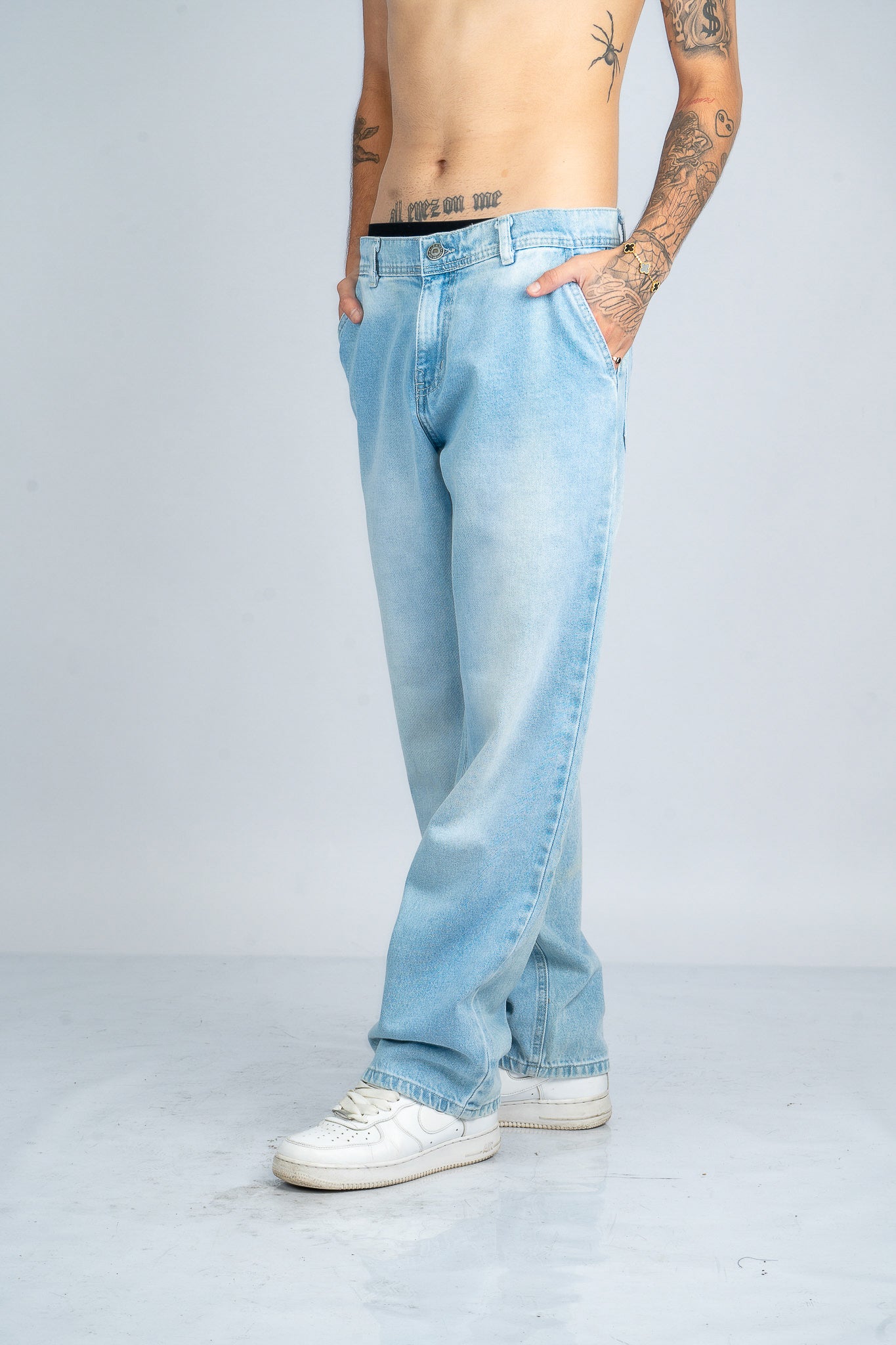 JEAN BAGGY ICE EMBROIDERY