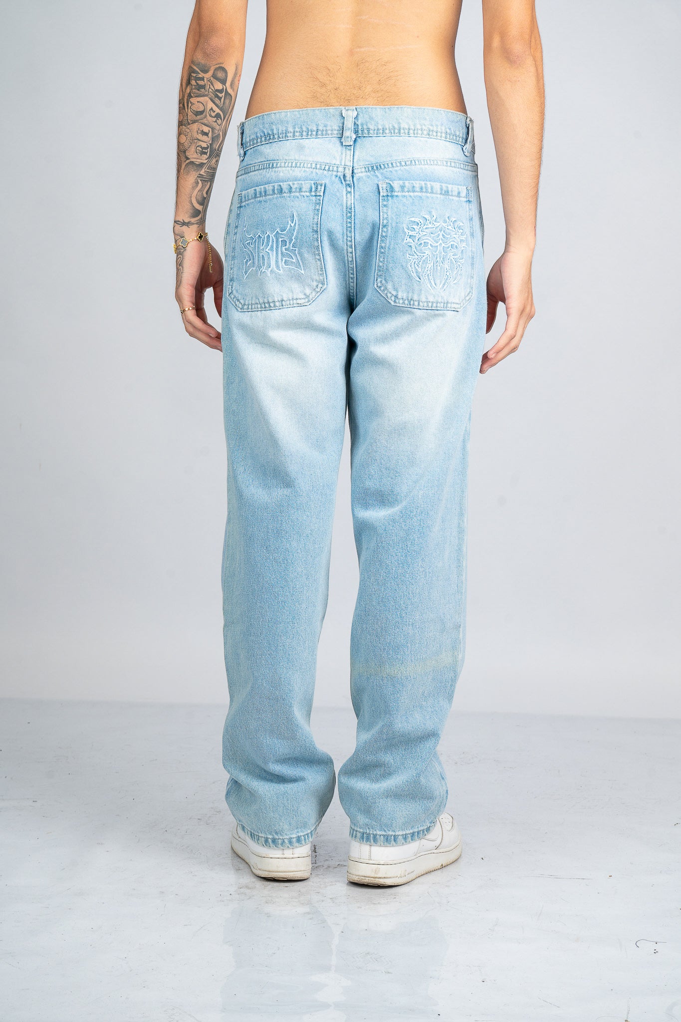JEAN BAGGY ICE EMBROIDERY